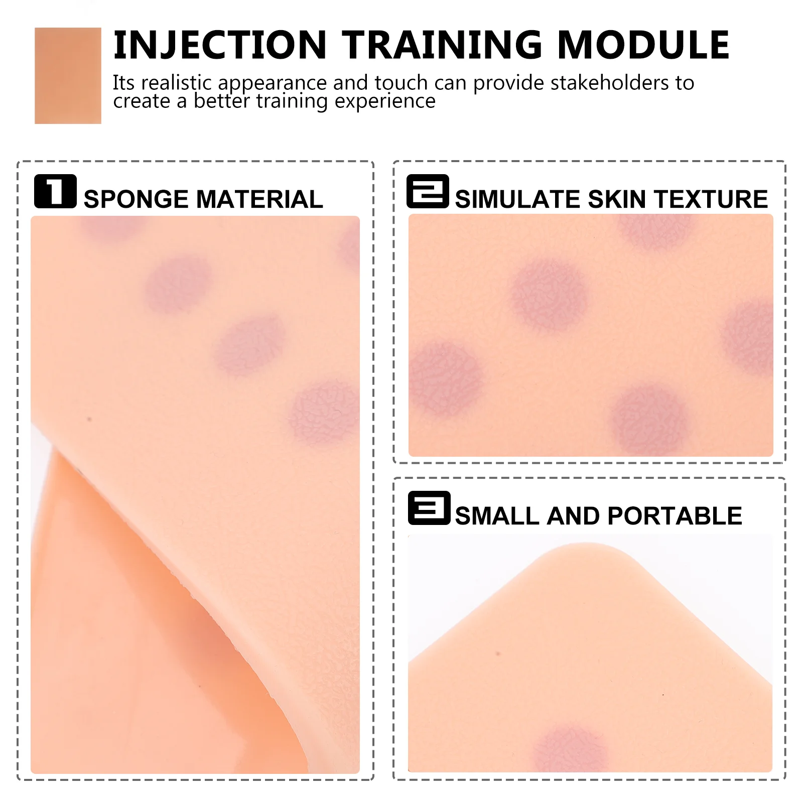 Skin Test Training Module Subcutane Injection Practice Pad Intradermal Model Supplies Silica Gel Nurse