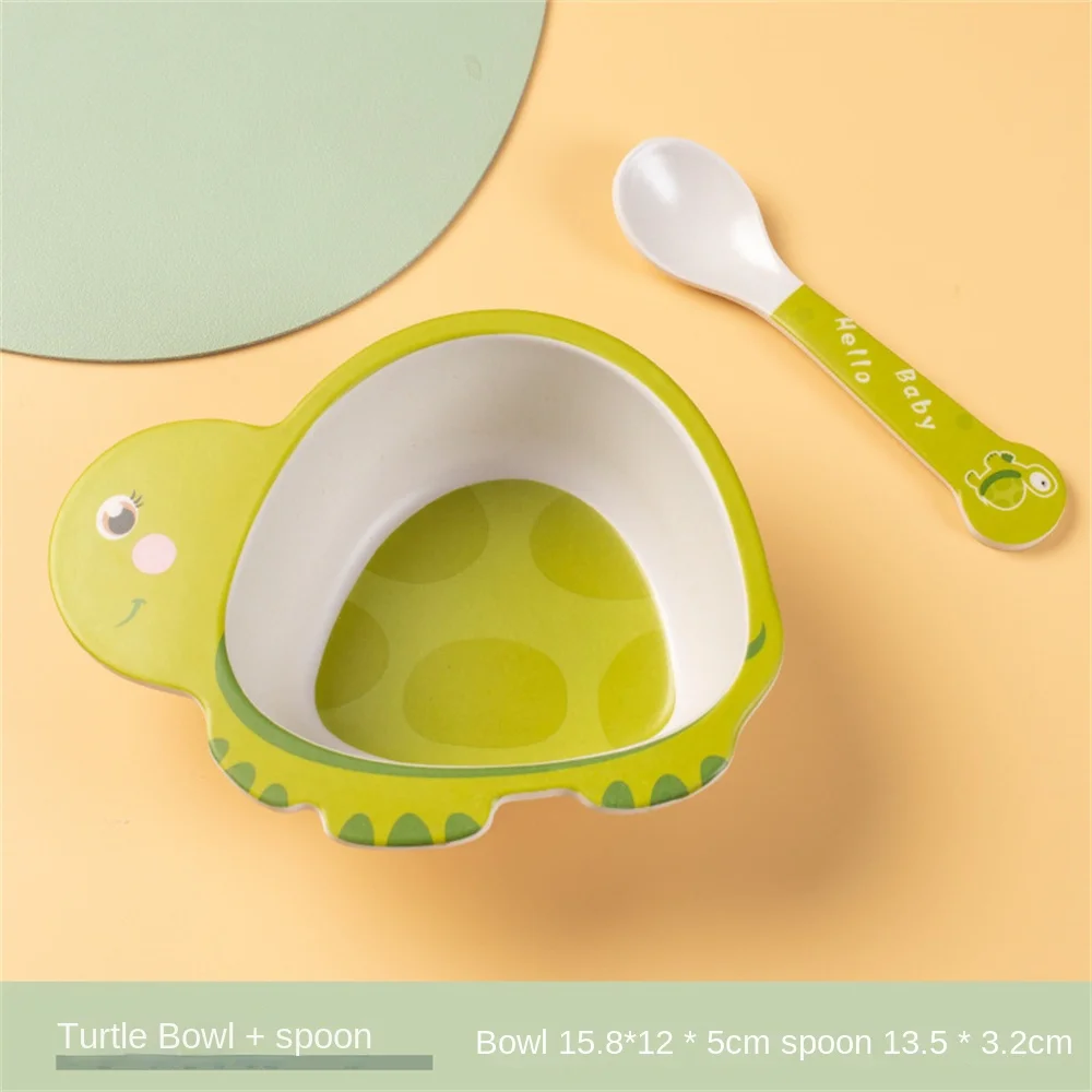 Children Tableware Ideal Capacity Design For Dining Bowls Bamboo Fiber Childrens Bowl Lightweight Material Durable Tableware