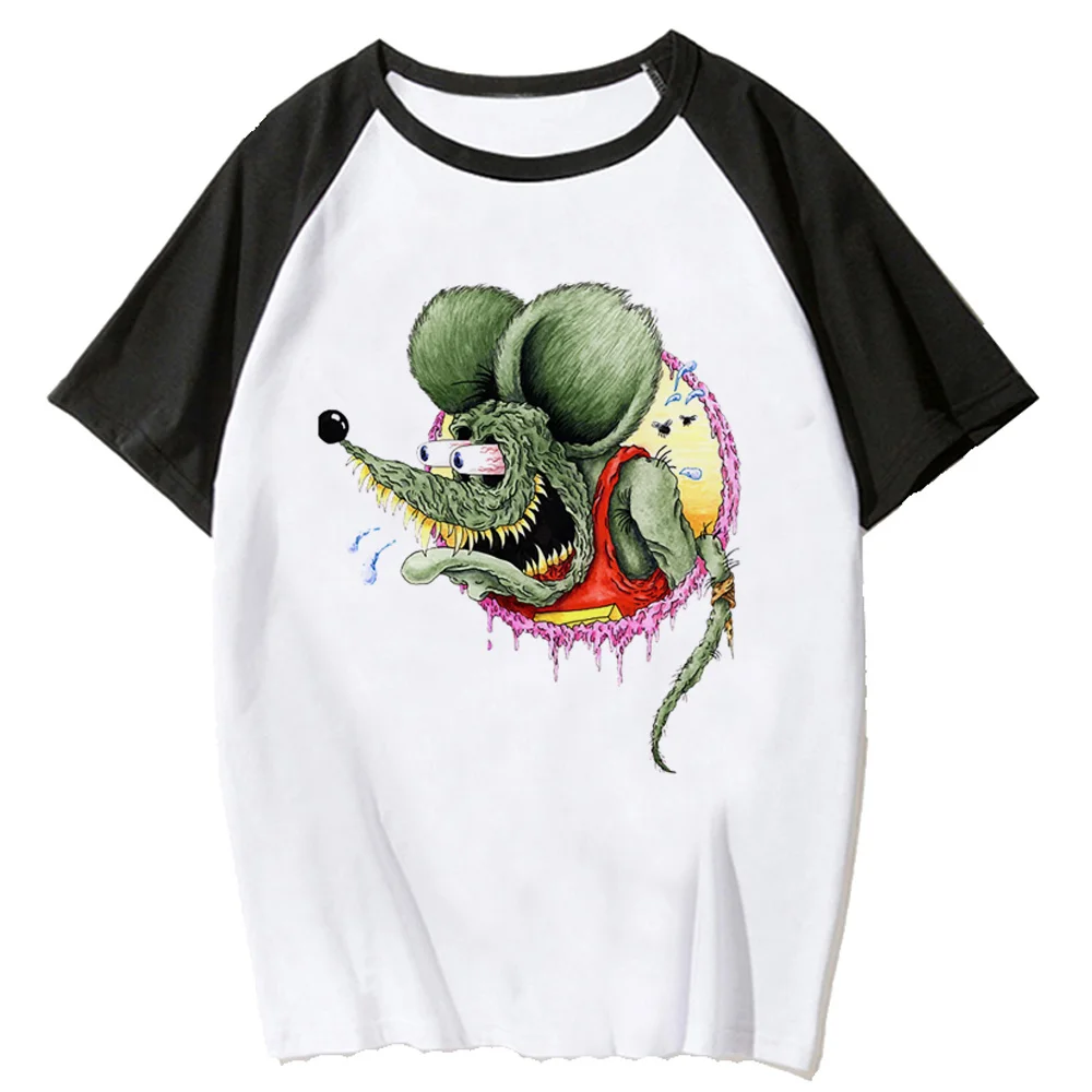 Rat Fink Tee women designer funny t shirt female manga anime streetwear clothes