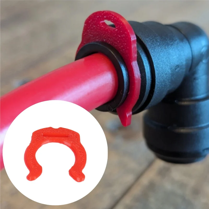 10pcs Red Locking Collet Clip For John Guest JG Push Fit Water Fitting Caravan Motorhome RV Camper Parts Accessories 10x12mm