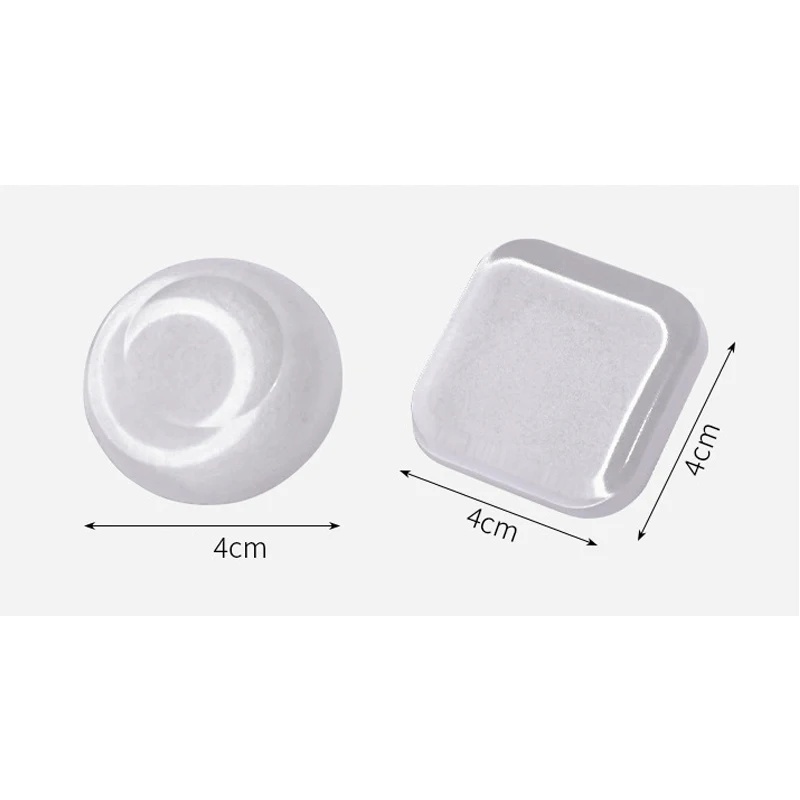 

6pcs Transparent Silicone Door Stopper Stickers - Adhesive Anti-Shock Mute Handle Bumpers Waterproof Protect Pad for Home Safety