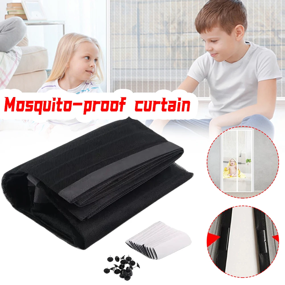 Summer Anti Mosquito Insect Fly Bug Curtains Magnetic Screen Door Mesh Double Screen Door Self Closing Mesh For Kitchen Home