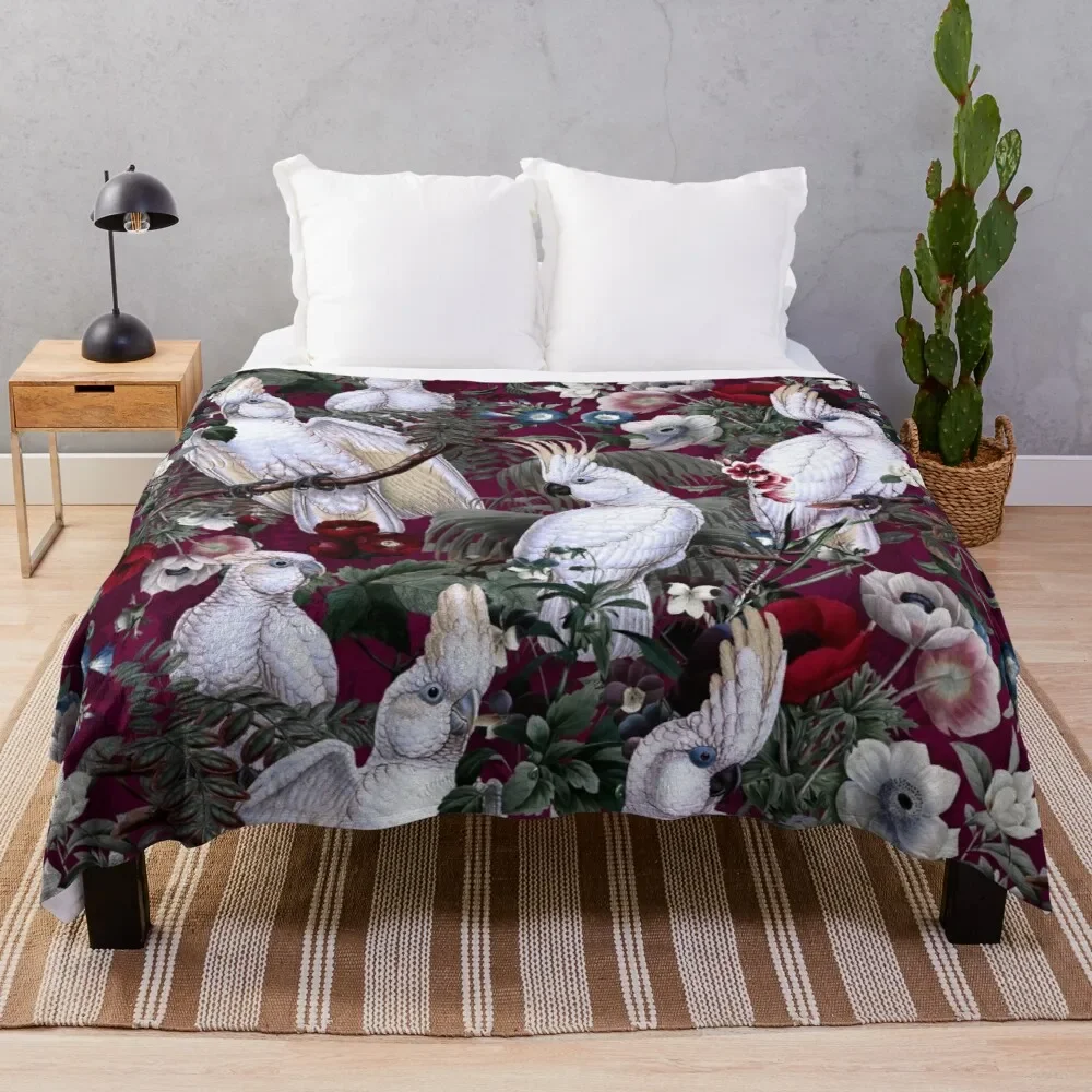 Cover blankets Sofa throw blanket coraline fleece blanket cooling blanket custom decorative bed blankets Plaid flower bird plant