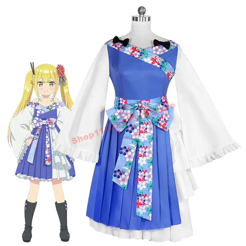 Anime Sara Da Odin Cosplay Kimono Salad Bowl Of Eccentrics Princess Costumes Sara's Dress Japanese Kimono Girl Sakura Festival