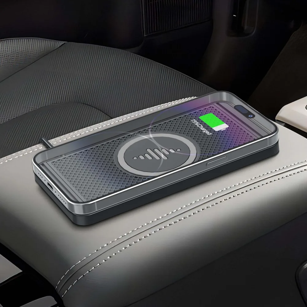 

Car 15W Wireless Charger Pad Non-slip Phone Charge For iPhone 17 16 15 14 13 12 Samsung S25 S24 Xiaomi 17 Pro Max Fast Charging
