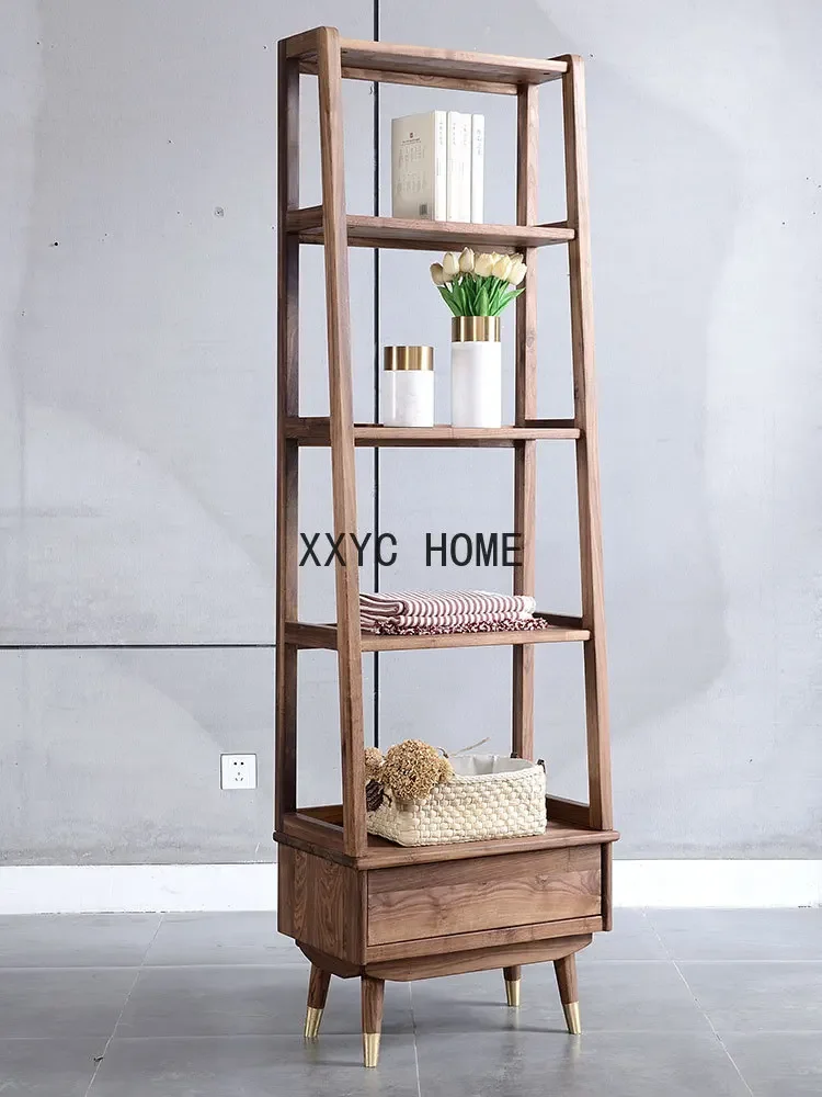 

Massief Houten Boekenkast Moderne Minimalistische Plank Woonkamer Vloer-Tot-Plafond Kleine Boekenkast Opslag Boekenkast Display