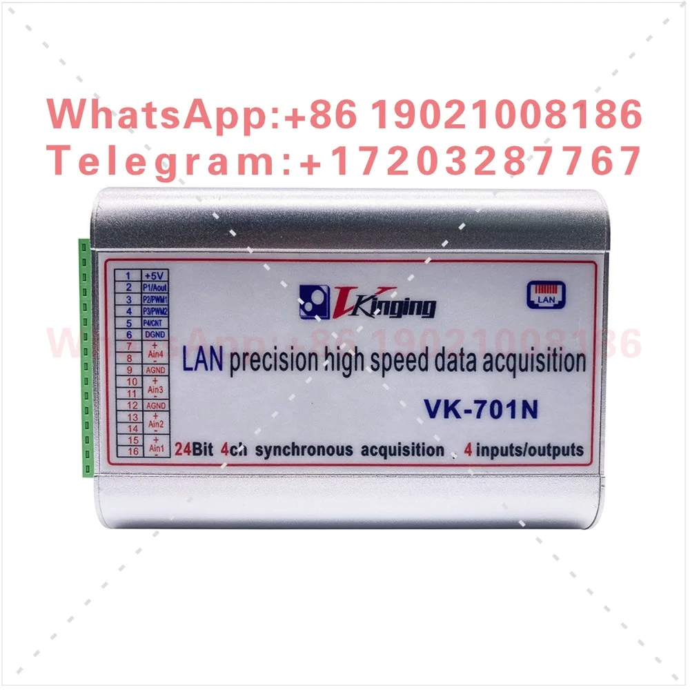 VK701x/Ethernet/USB high-speed 24-bit data collection card uV acquisition 4 channels 100K synchronization