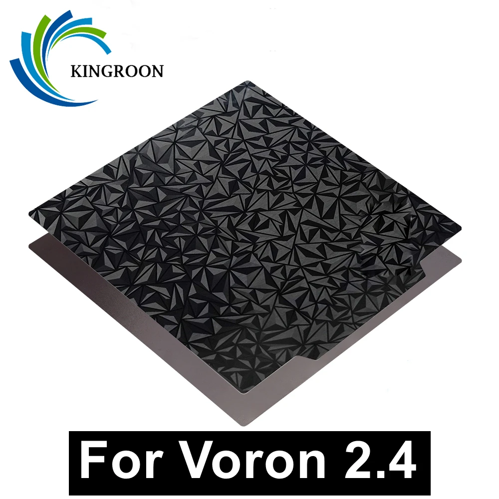 

For Voron 2.4 Double Side Build Plate Texture PEI + Smooth PET PEO 350x350mm Spring Steel Sheet Upgrade Magnetic Base Optional