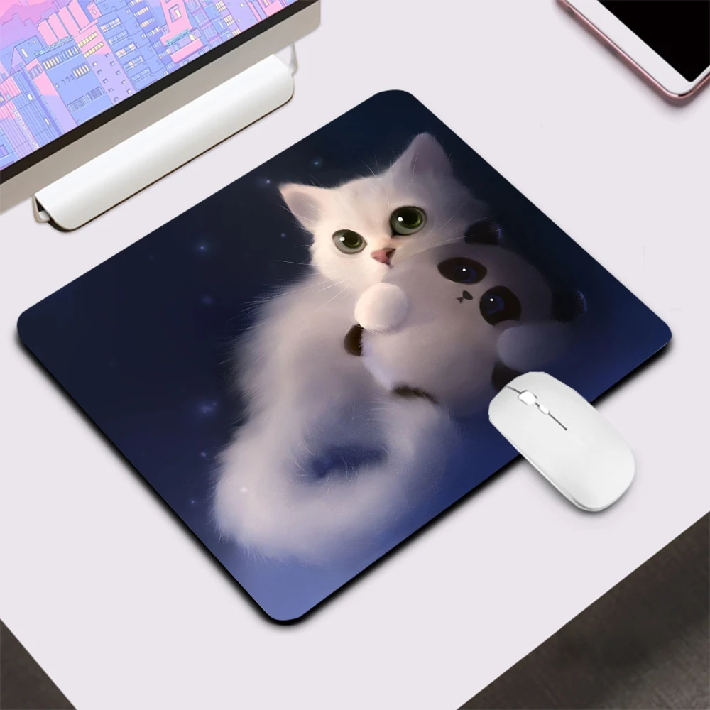 Cartoon Cute Cat Small Gaming Mouse Pad Computer Office Mousepad Keyboard Pad Desk Mat PC Gamer Mouse Mat XXL Laptop Mausepad