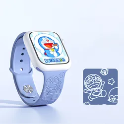 Cartoon Relief Doraemon Iwatch Watch Strap Suitable Apple Watch 8/7/6/5 Generation Cute 38/40/41Mm/44Mm Silica Gel Watch Strap