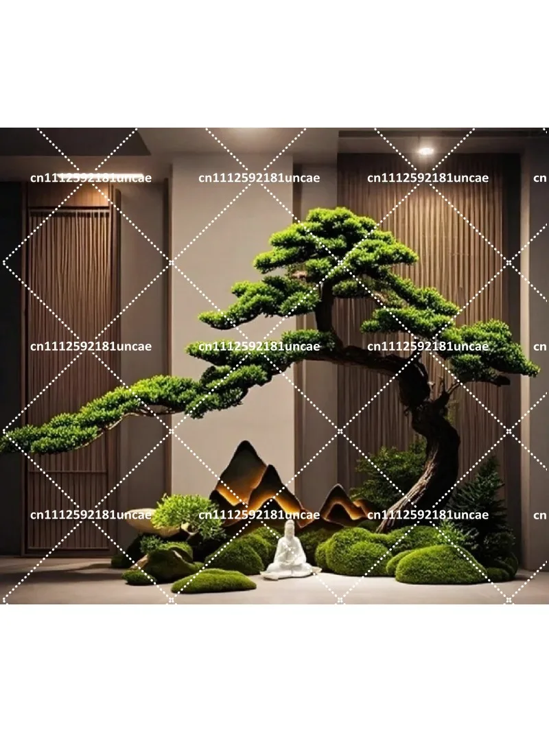 Artificial Pine Tree Large Faux Bonsai Plant Indoor Outdoor Home Decor Landscape Accent
