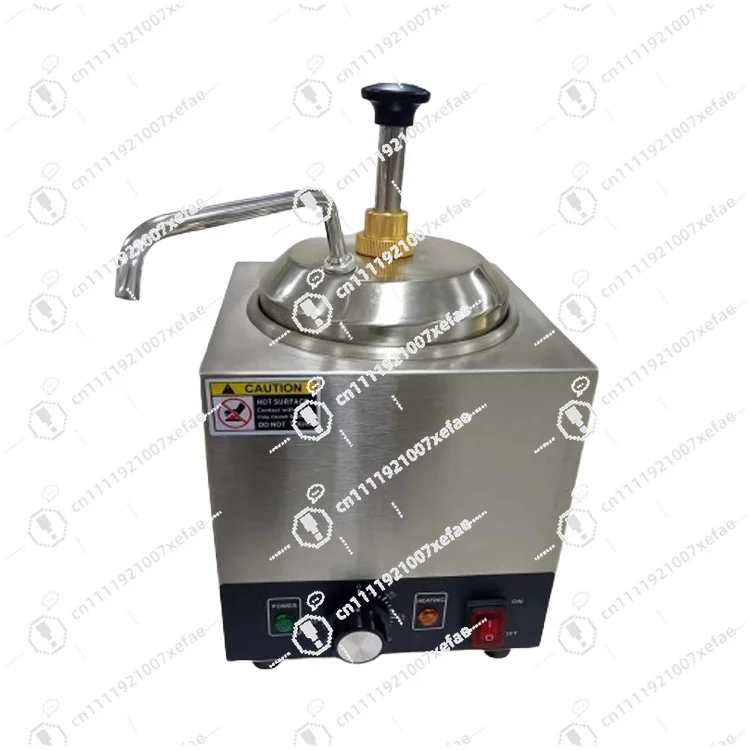 Cheese Dispenser with Pump 2.3 QT Capacity Chocolate Dispenser Heater Head Sauce Warmer with Optional Nozzle Heater
