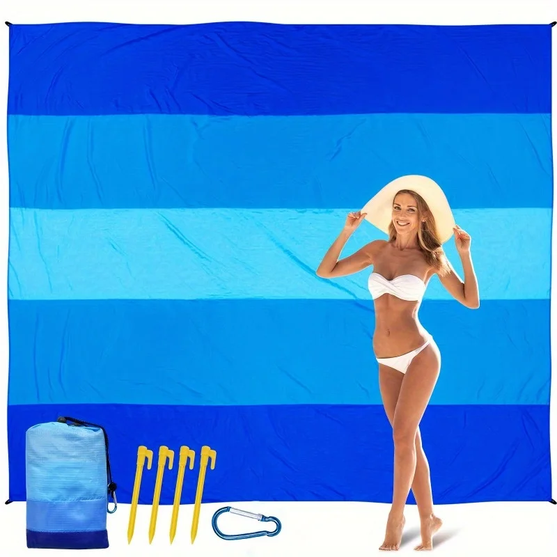 Waterproof Beach Mat - Sandproof, Portable Outdoor Blanket Ideal For Picnics, Travel, Camping And Hiking