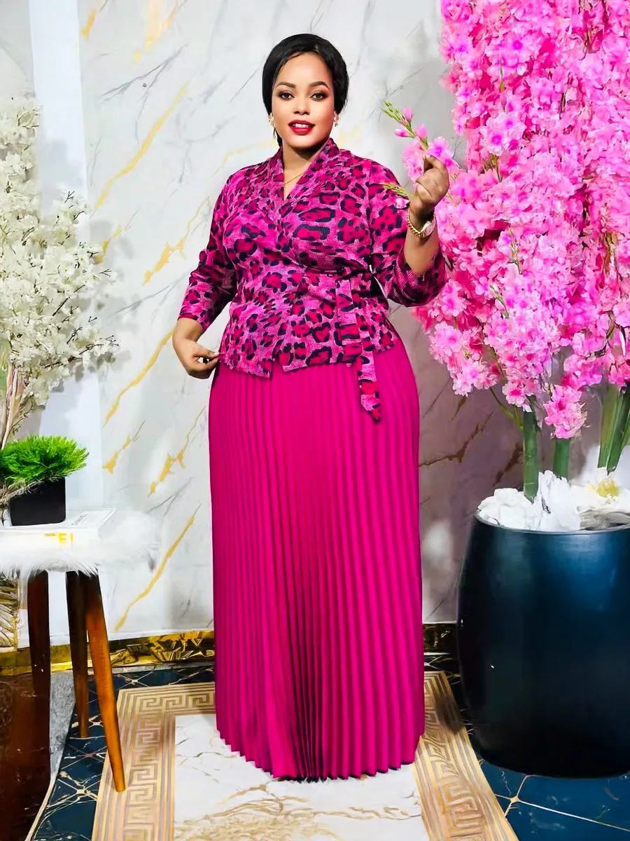 

2 pieces evening dress robe africains femme kaftan outfits fashion africa set clothing dashiki african dresses for women 2025