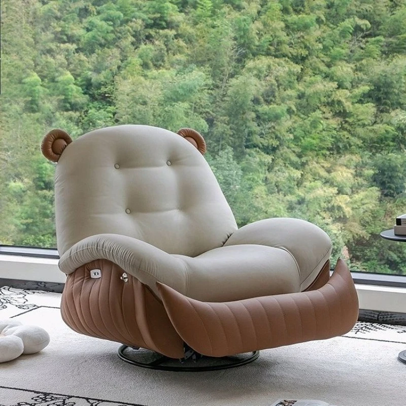 Functional electric sofa: simple modern design flannel, intelligent remote control