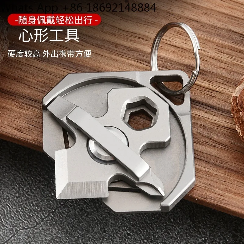 Titanium Alloy Portable Multifunctional Outdoor Combination Tool EDC Emergency Express Pendant