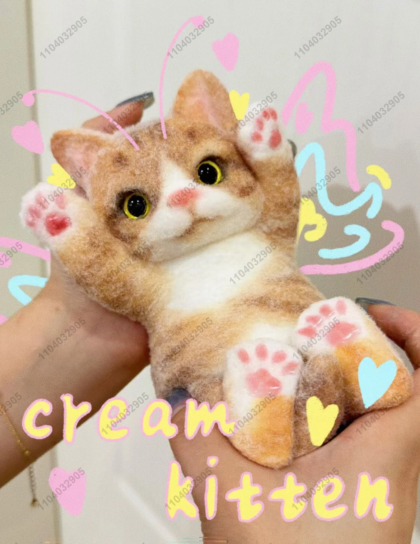 Große Katze Taba Squishy handbemalt Super Big Kitty Katze handgemachte Fuzzy Kätzchen Squeeze Spielzeug Mochi Spielzeug Hand entspannen Stress Release Geschenk