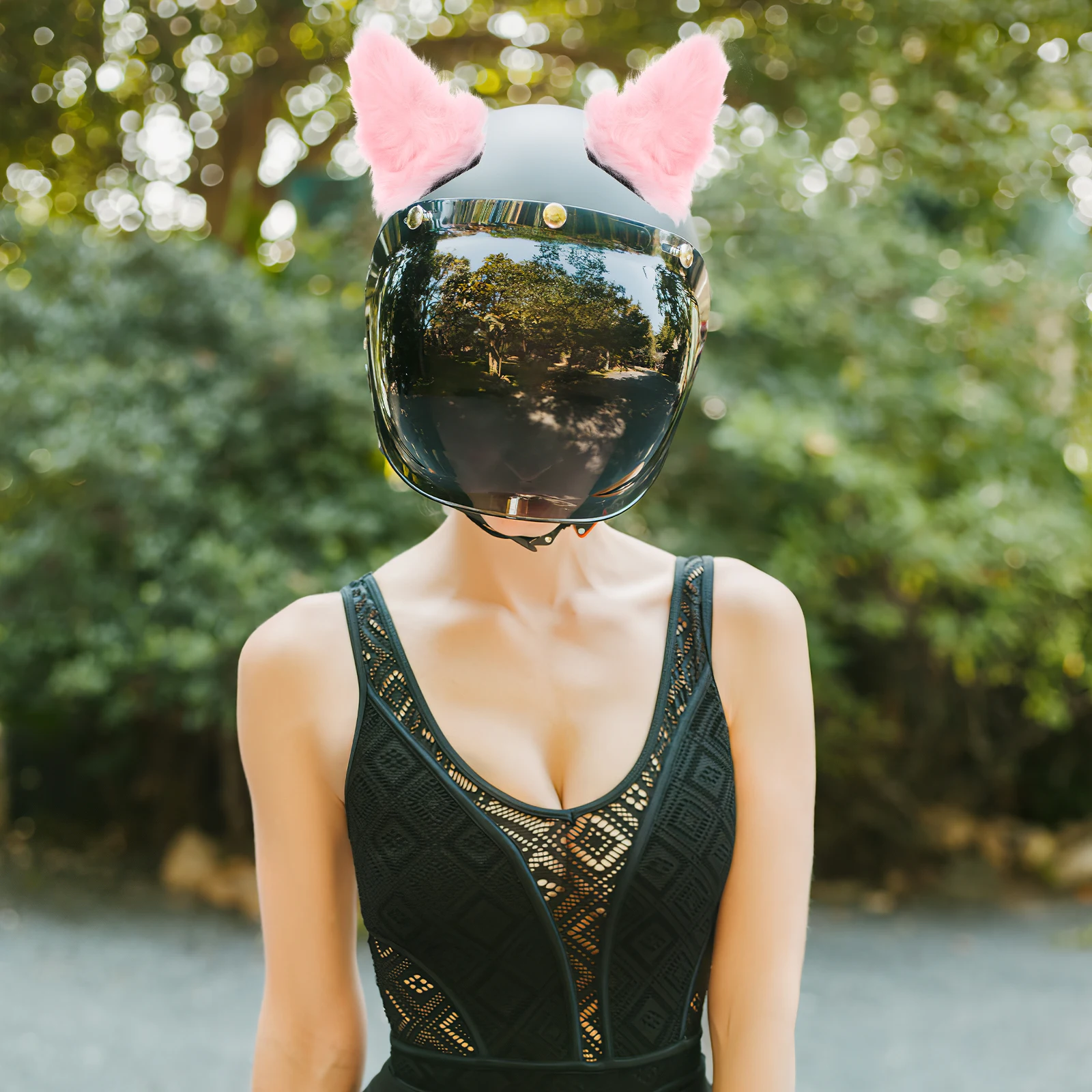 

Cat Ears Decor Beautiful Accessories for Motorcycle Riders Lightweight Durable nament Adornment Cat Ear