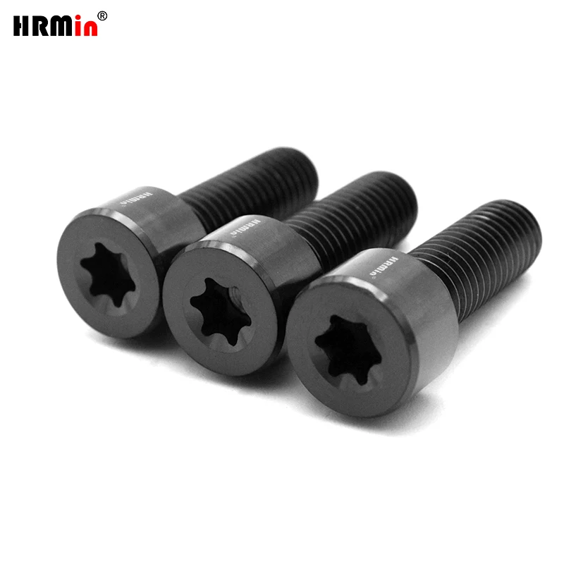 HRmin Gr.5 Titanium Automobile Vehicle Car Split Rim Wheel Hub Assembly Torx Socket Bolt M10x1.5mm