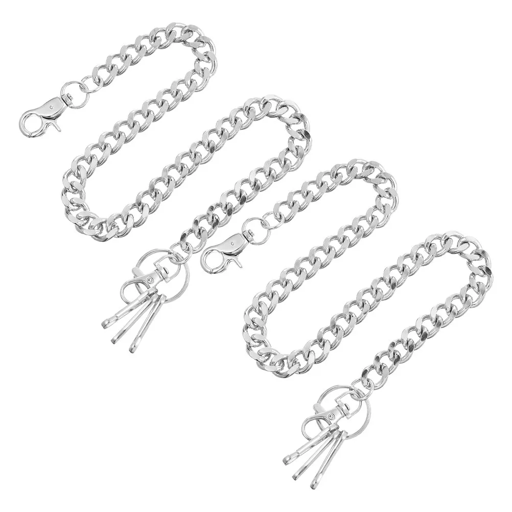2Pcs Metal Jean Chain Retro Body Chain for Men Women Pant Decoration Wallet Chains for Jeans Pants Necklace Hip Hop Accessories