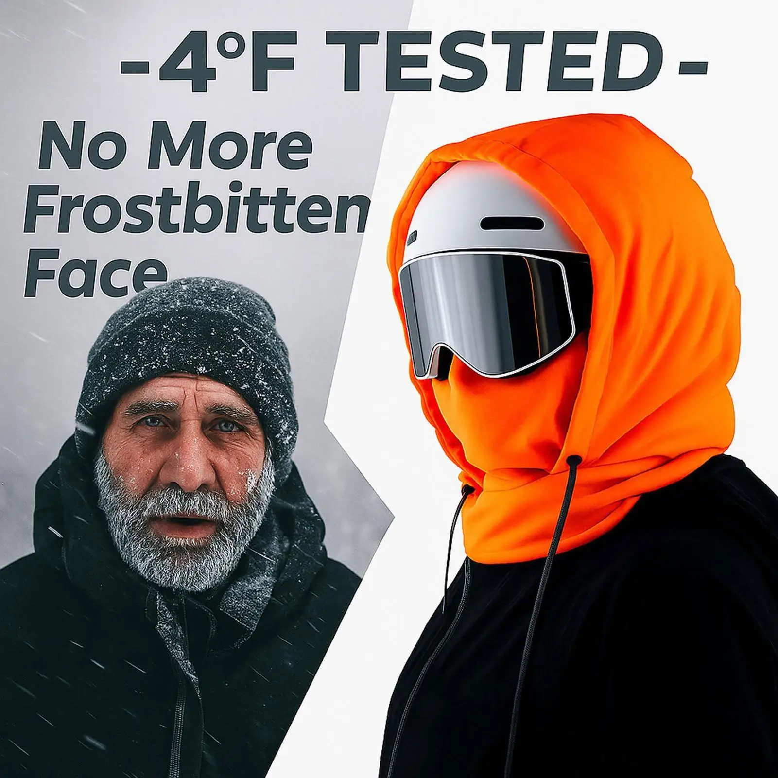 Capucha impermeable de lana, gorros cálidos y transpirables con cordón ajustable, capucha facial de invierno para ciclismo, polvo, trabajo al aire libre, senderismo