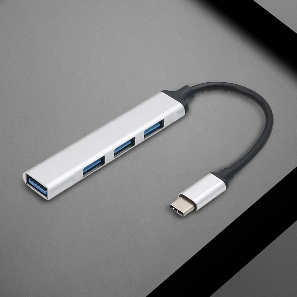 4-In-1 USB 3.0 Hub محول 5Gbps USB Data Hub USB C إلى USB Hub متعدد USB 3.0 Hub USB Port Expander لأجهزة الكمبيوتر المحمول