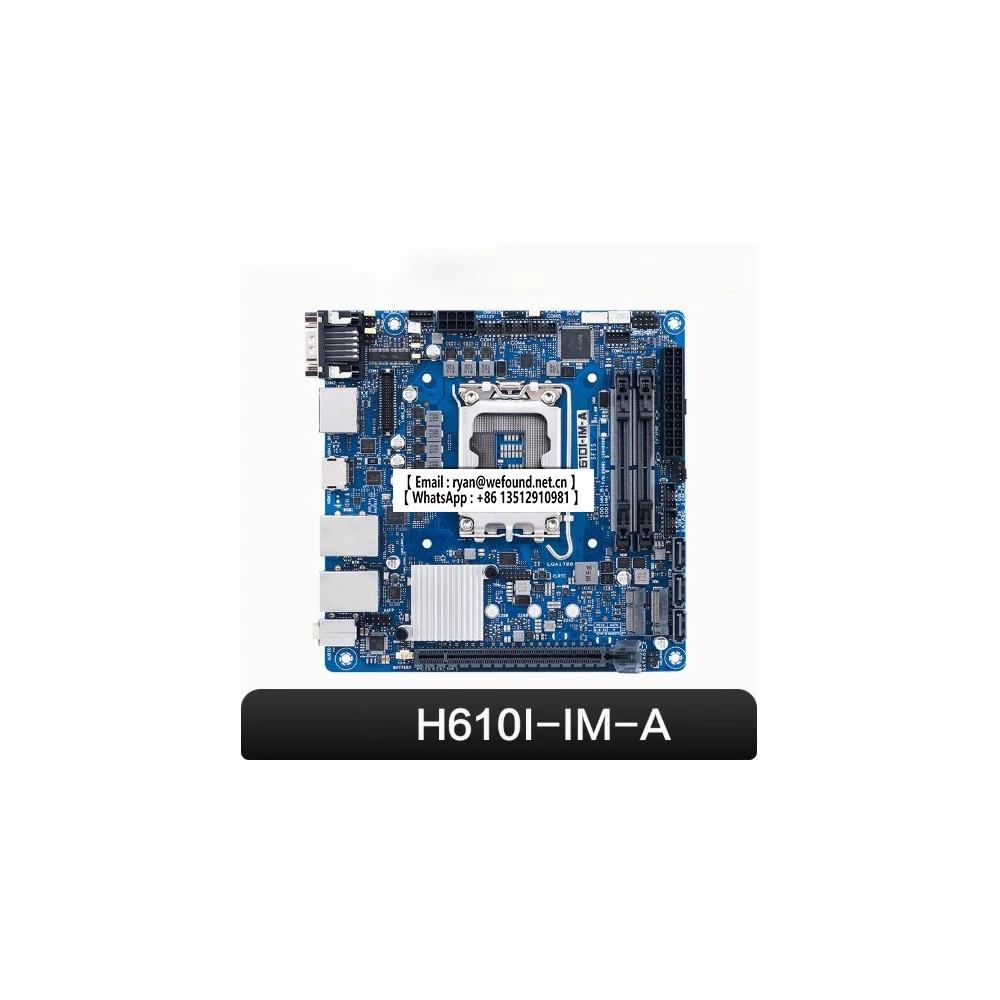 

H610I-IM-A Mini-ITX, разъем LGA1700 для процессора 14-го/ 13-го/ 12-го поколения, чипсет H610, 2*SO-DIMM