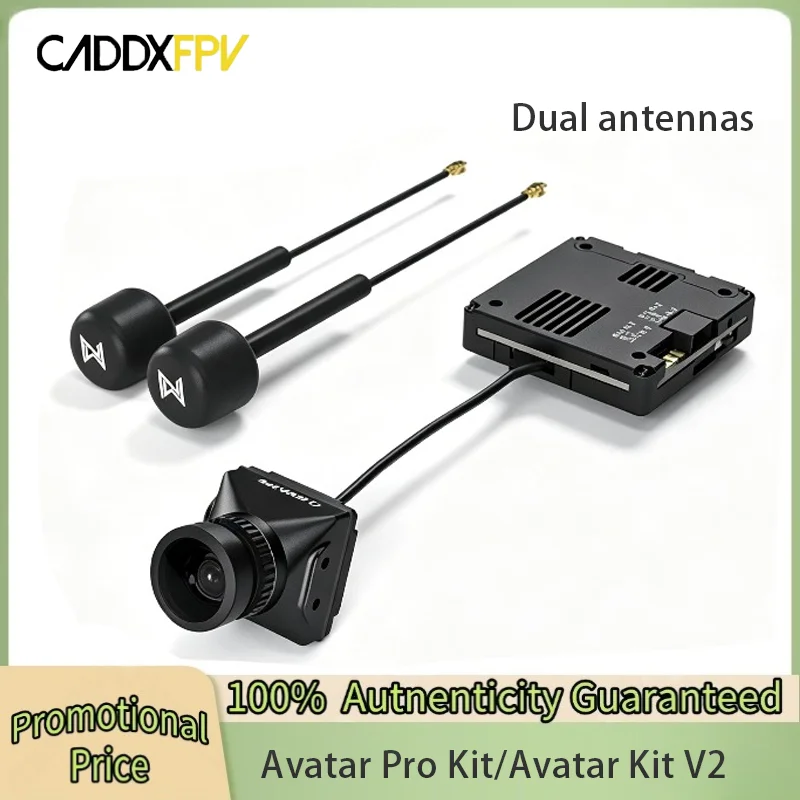 

Walksnail Avatar HD Kit V2 / Avatar HD Pro Kit (Dual Antennas Version) 1080P HD 160° FOV Camera 32G Built-in Storage VTX for FPV