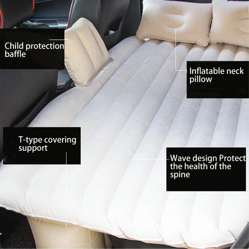 Inflatable Mattress Air Bed Sleep Rest Car SUV Travel Bed Universal Car Seat Bed Multi Functional for Outdoor Camping Beach