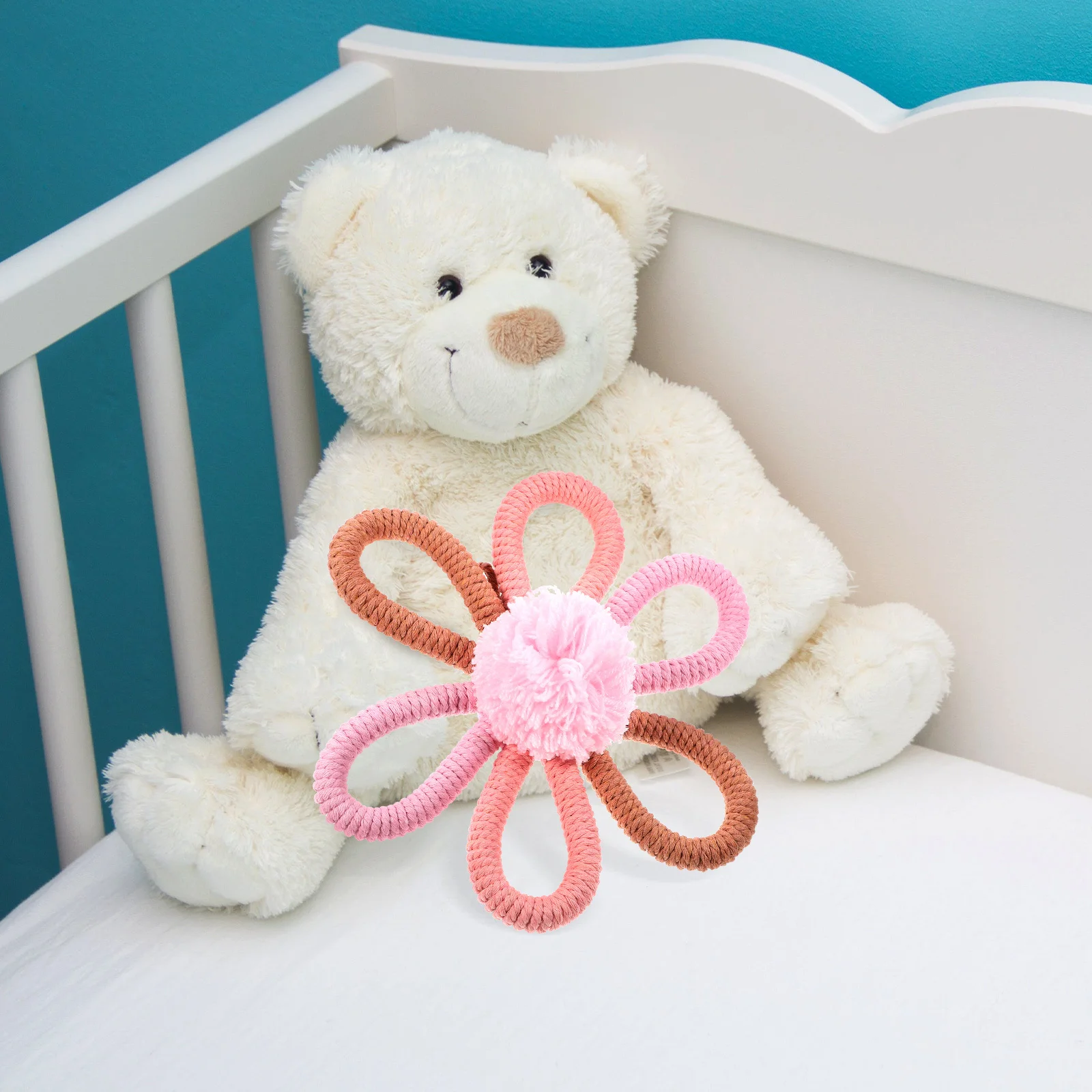 

Woven Flower Wall Decor Bohemian Style Creative Design Exquisite Craftsmanship Girl Nursery Room Decor Floral Hanging Decor,