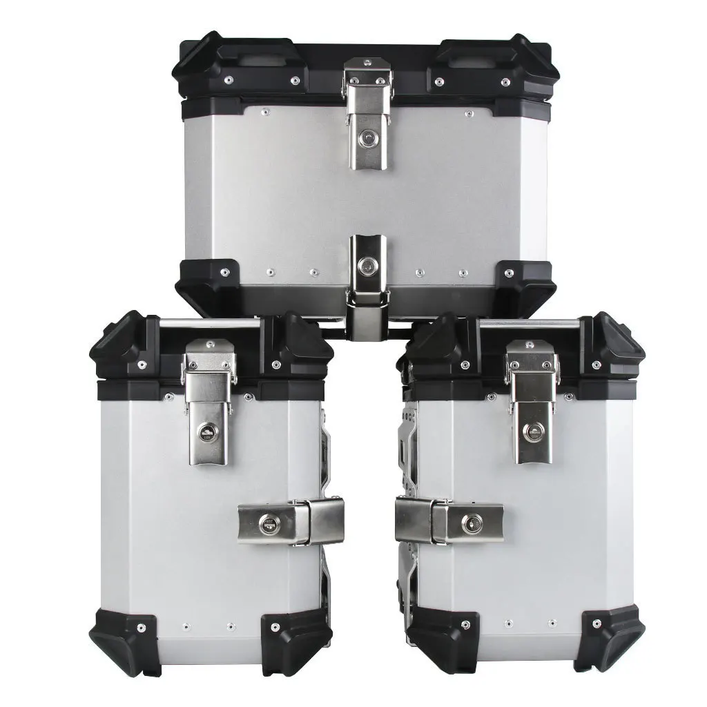 38L Large Capacity Motorcycle Side Cases - Waterproof Luggage Panniers for Travel, Detachable Side Mounted Storage Boxes, Durabl