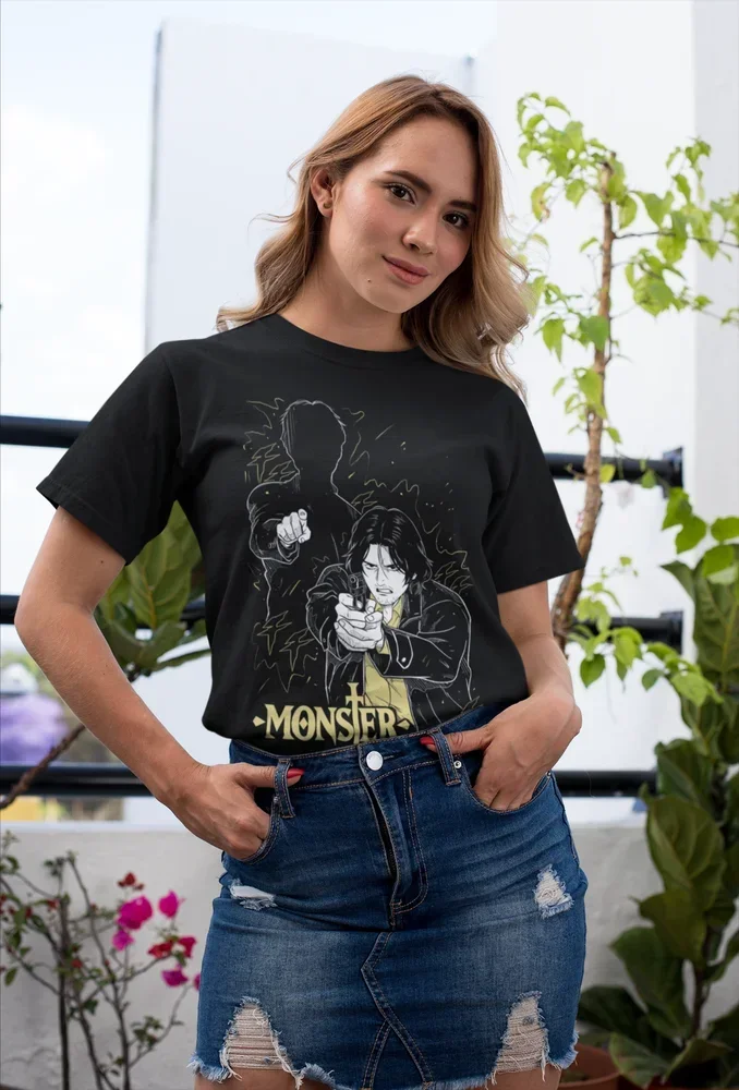 Monster Johan liebert T-shirt Tenma naoki urasawa Gift Exclusive Shirt All Size