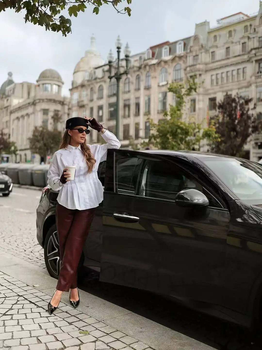 BSAY Plissee Popeline Hemd für Frauen Mode Herbst Winter Neue Feste Lange Ärmel Einreiher Revers Bluse Chic Damen Top