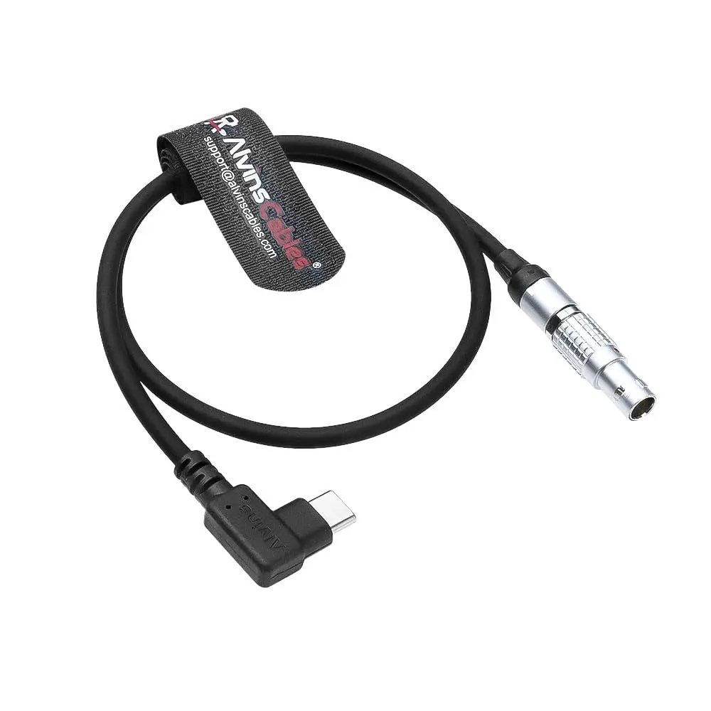 Alvin's Cables Right Angle PD USB-C Type-C to 2 Pin Male Power Cable Fast Charging Cable for DJI Ronin| Tilta| Teradek| SmallHD