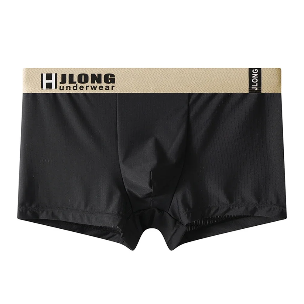 Men's Sexy Mid-Rise Solid Color Underwear Briefs - Thin Elastic Ice Silk Material, Breathable & Skin-Friendly For All-Day Comfor