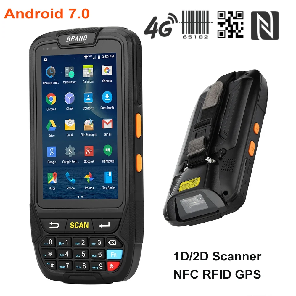 4-inch Keys Touch Screen Industrial Android PDA 1D 2D Barcode Scanner NFC Rfid Reader Waterproof Handheld Data Terminal U8000