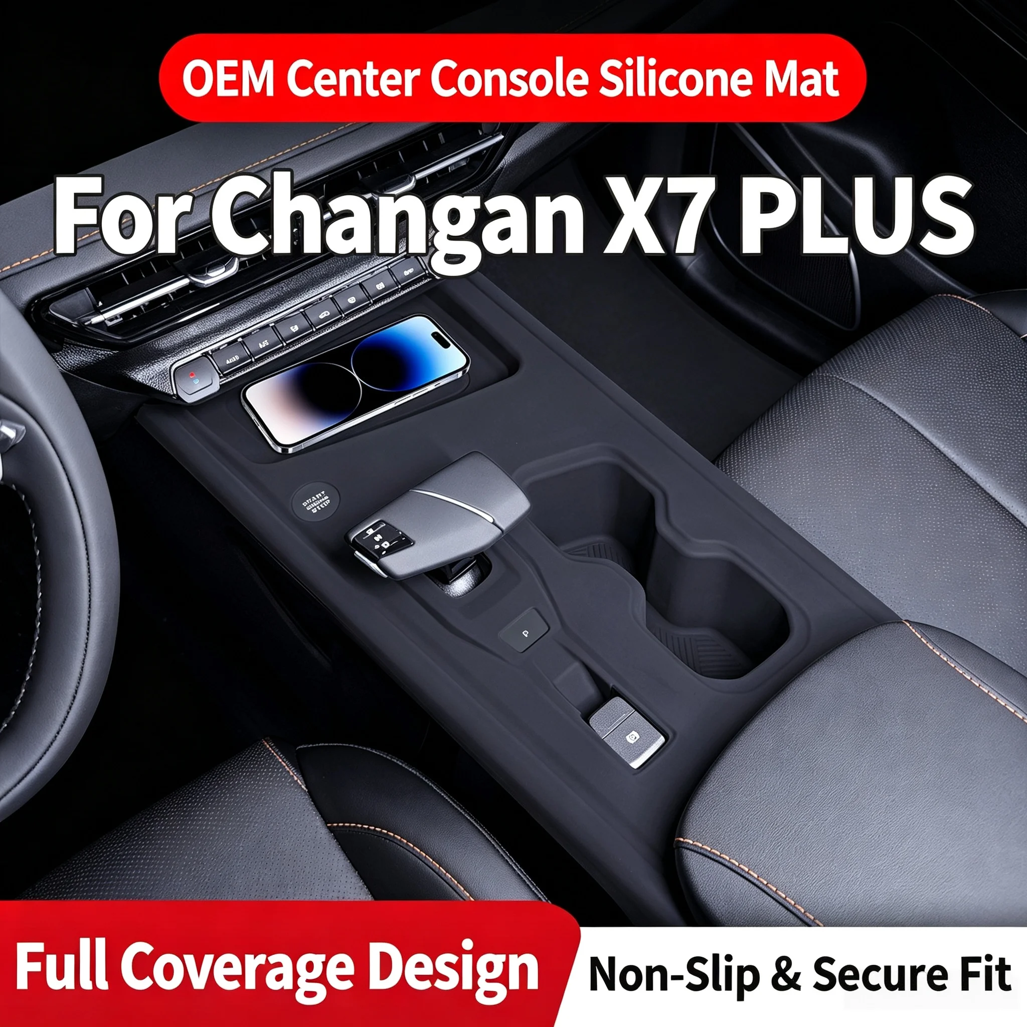 Cup Holder Silicone Mat For Changan X7 PLUS Car Interior Accessories Anti-Scratch Center Console Coaster