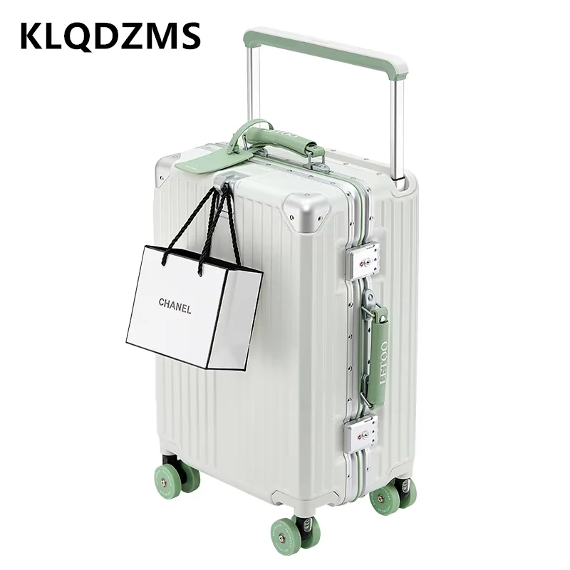 

KLQDZMS 20"24"26"28 Inch Luggage Travel Bag Aluminum Frame Boarding Box Large Capacity Trolley Case Multi-function Suitcase