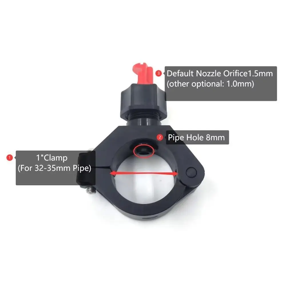 Plastic Spray Nozzle Wide Angle Low Pressure Flat Fan Nozzle Tongue-Type Flat Fan Spray Quick Release Nozzle Garden Irrigation