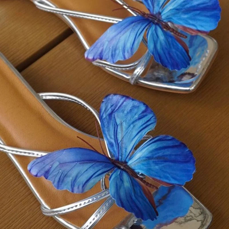 A Pair Of Thai Fairy Butterfly Flower Shoe Buckles Phalaenopsis Shoe Flower Sandals Accessories Seaside Simulation Buckles Decor image 4