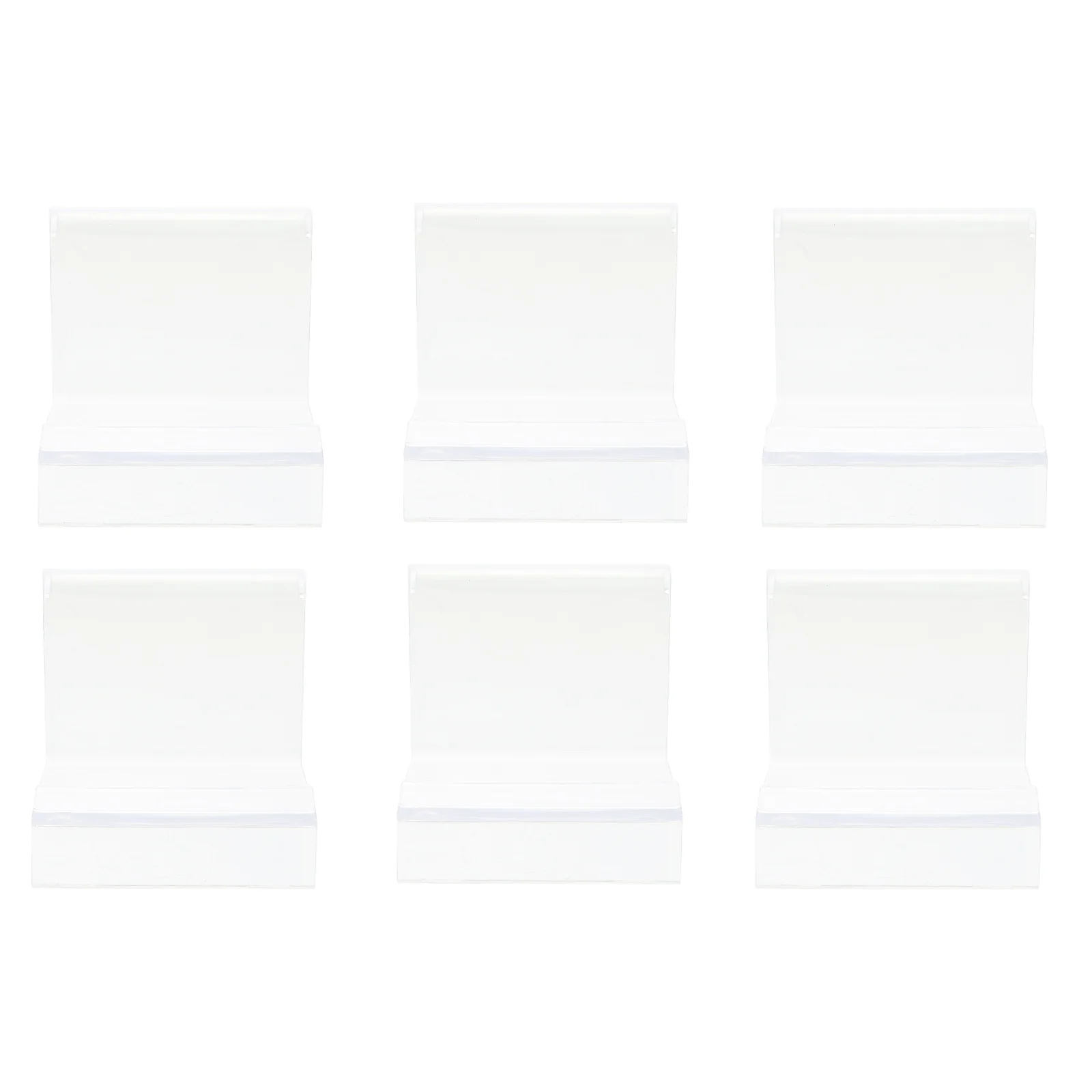 6 Pcs Wallet Holder Clip Plastic Office Display Shelf Shelves Desktop Cards Stand Thickened Price Tags Rack