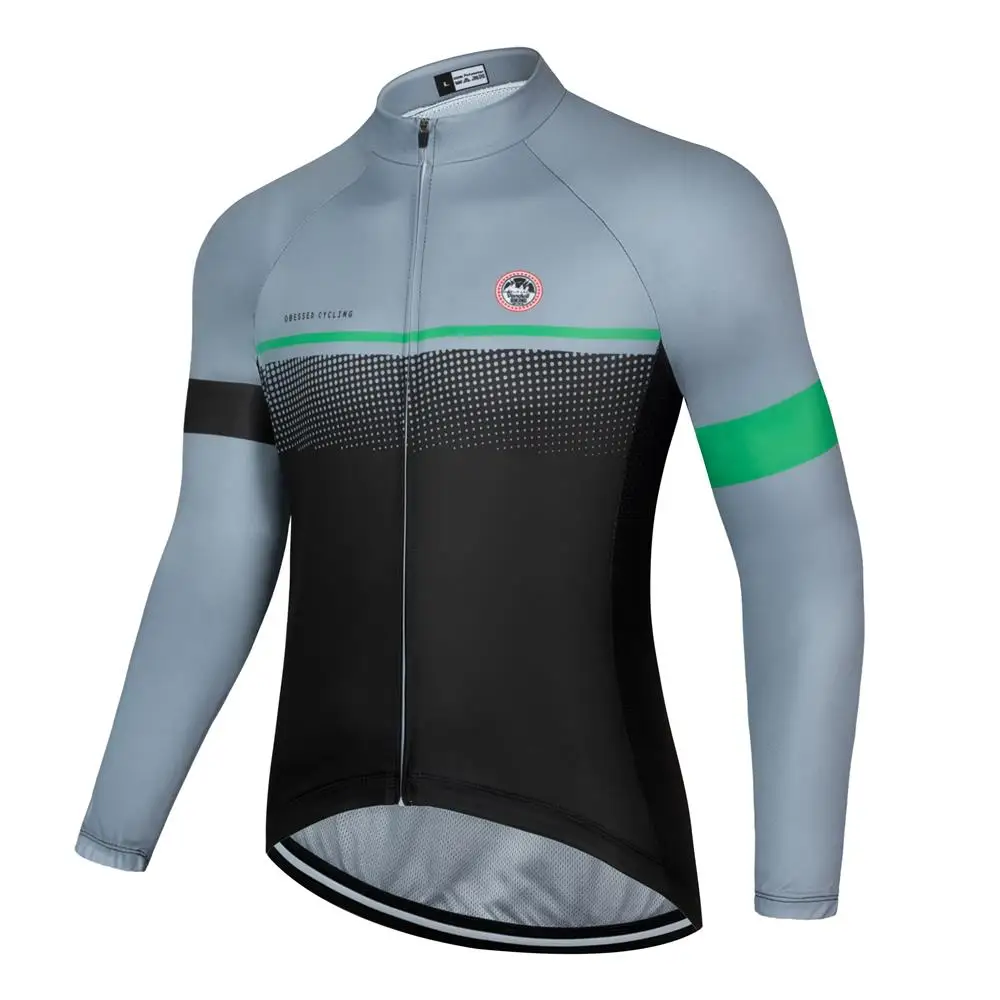 Men\'s New Cycling Long Sleeve Top MTB Road Bike Outdoor Professional High Stretch Cycling Jersey Team Bicycle Clothings