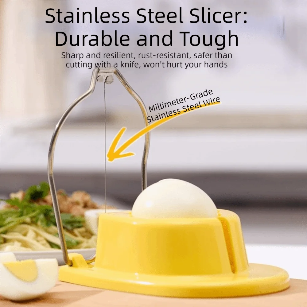 Handheld Boiled Egg Slicer Labor-saving Efficient Songhua Eggs Divider Two Cutters Rust Resistant Strawberry Divider Salads - view 5