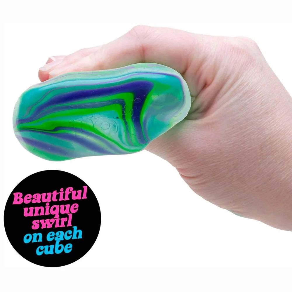 

3*3cm Soft Glutinous Sensory Stress Relief Cube Filled with Gel Stretchable Ball Soft Ice Cube Slow Rebound Supplies