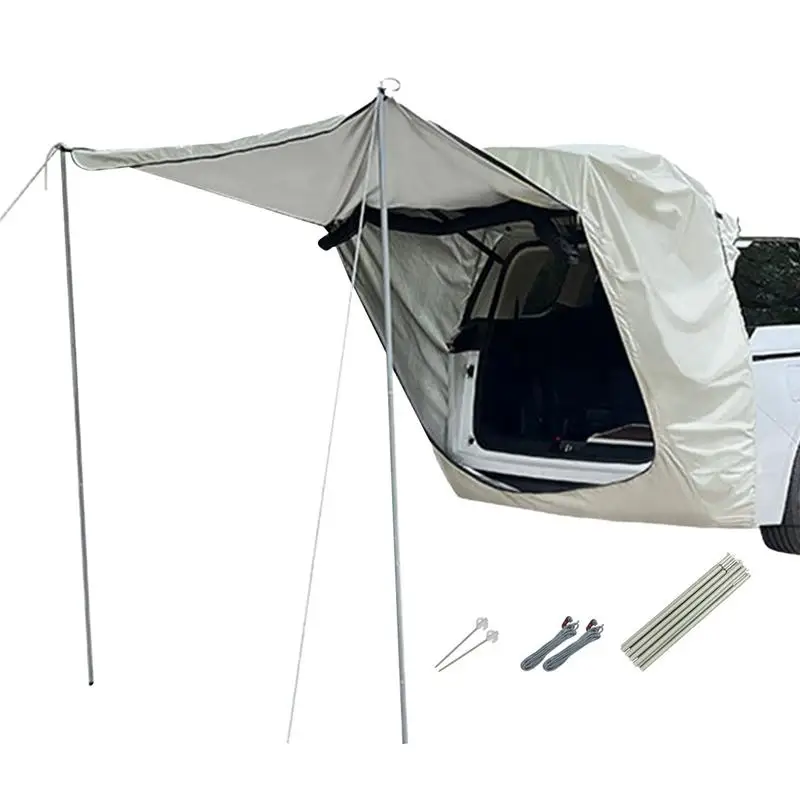 

Outdoor Camping Car Tent Auto Tailgate Awning With Storage Bag Rainproof MPV Sunshade Tent External Accessories For Traveling ﻿