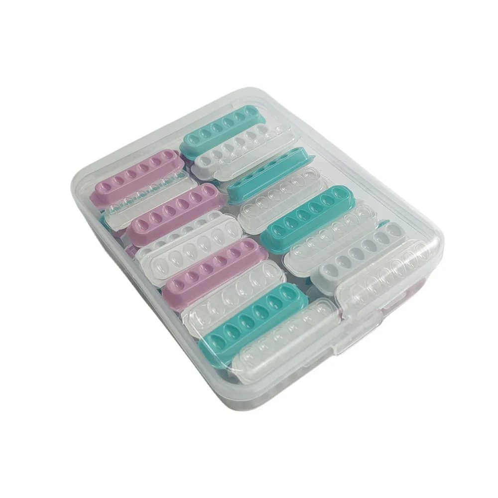 1 box Mixed Color Self Adhering Eyelash Extension Lash Glue Tray Wells Fan maker Private Label Available