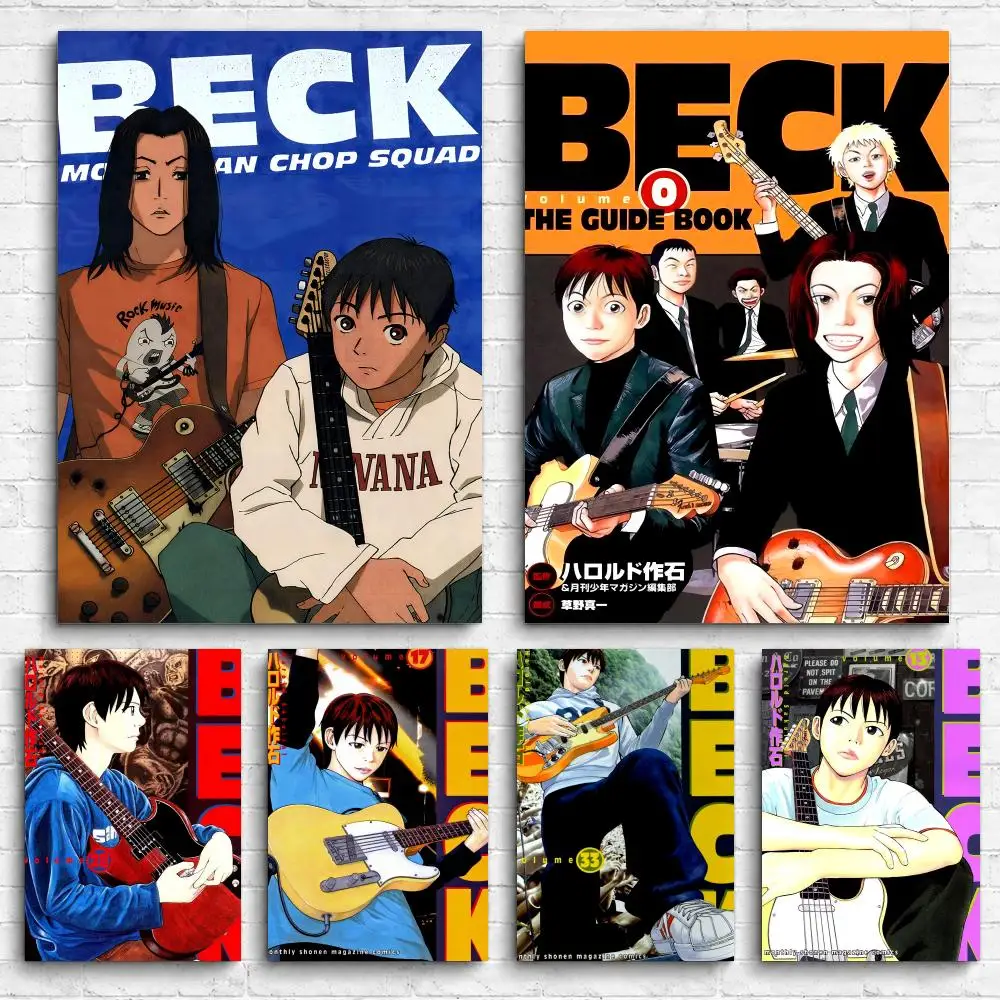 Anime Beck M-Mongolian C-Chop Squad Framed Wall Painting Canvas Poster Ready to Hang Wall Art for Bedroom Living Room Home Decor