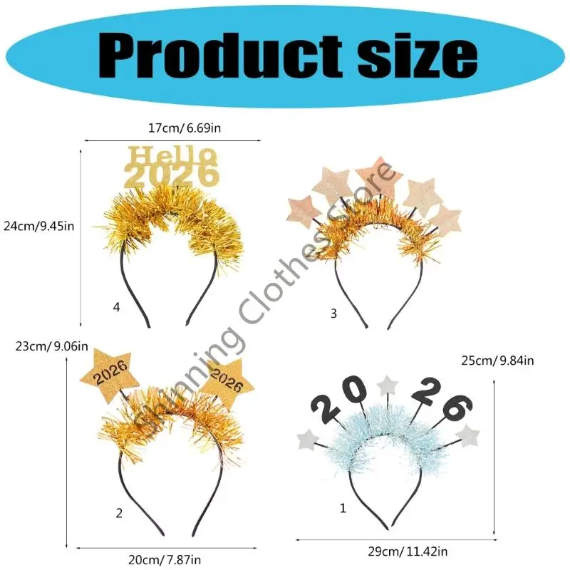M68A Capodanno Scintilla scintillio Capodanno Cappello per capelli Accessori per capelli Accessori per feste per feste