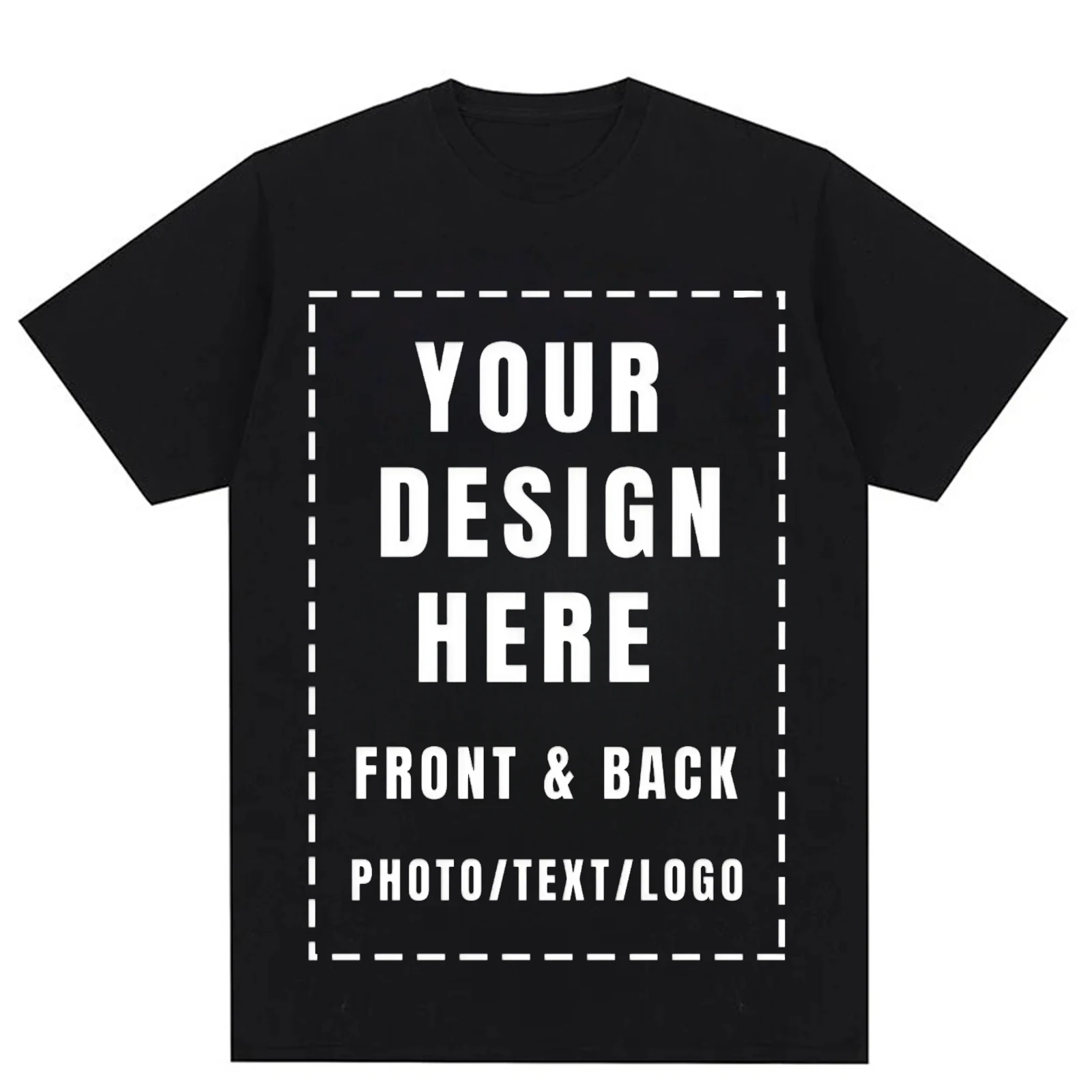 

Футболка на заказ для мужчин и женщин Добавьте свои собственные фотографии и текстовый дизайн для персонализированных хлопковых футболок большого размера Свободная футболка с коротким рукавом