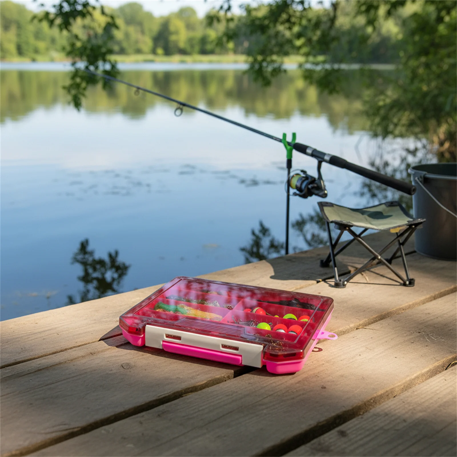

Adjustable Fishing Lure Box Multifunctional Organizer Box For Fishing Lure Fake Bait Fishhook Winter Ice Fishing Tackle Box